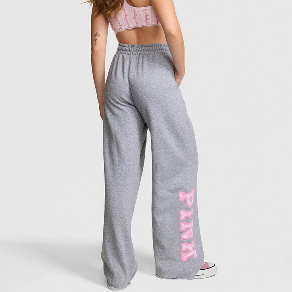 PINK X LOVESHACKFANCY Wide-Leg Sweatpants NWT, Small - Picture 3 of 3